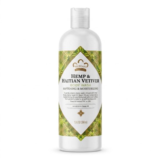 Nubian Heritage Hemp and Haitian Vetiver Body Wash 384ml Nubian Heritage Hemp and Haitian Vetiver Body Wash 384ml