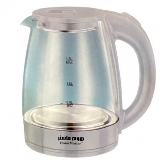 غلاية زجاج 1.8 لتر 1500 واط هوم ماستر HM-545 غلاية زجاج 1.8 لتر 1500 واط هوم ماستر HM-545