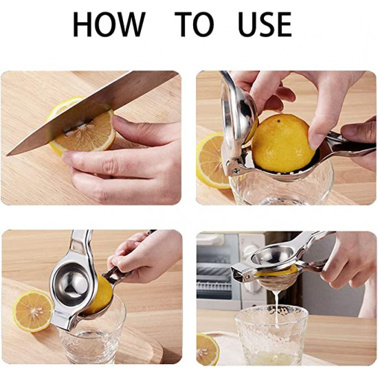 عصارة ليمون ستيل يدوية سهلة الاستخدام عصارة ليمون ستيل يدوية سهلة الاستخدام