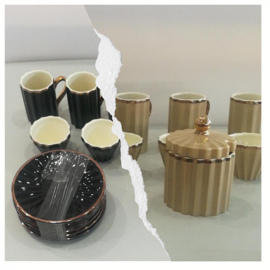 طقم فناجيل شاي وقهوة فاخرة عدة الوان من هوست