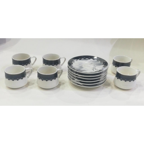 طقم اكواب سته قطع مع صحونها الانيقة برسمة مزخرفة طقم اكواب سته قطع مع صحونها الانيقة برسمة مزخرفة