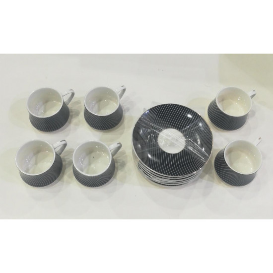 طقم اكواب سته قطع مع صحونها الانيقة برسمة مخططه طقم اكواب سته قطع مع صحونها الانيقة برسمة مخططه