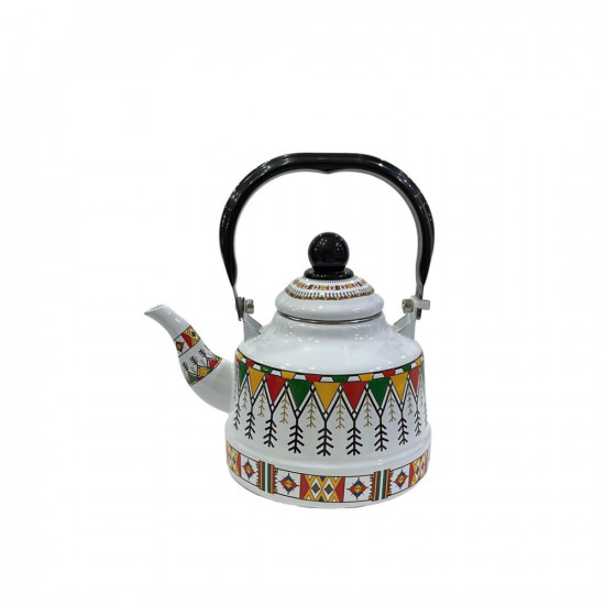 براد شاي ١.١ لتر بنقش عسيري تراثي وحامل يد حامي من الحرارة اسود براد شاي ١.١ لتر بنقش عسيري تراثي وحامل يد حامي من الحرارة اسود