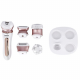 طقم تجميل متعدد الوظائف 6 في 1 قابل للشحن مع كابل يو اس بي ، ابيض - KNLS5407 طقم تجميل متعدد الوظائف 6 في 1 قابل للشحن مع كابل يو اس بي ، ابيض - KNLS5407