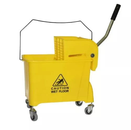 عربية نظافة بلاستيكية صفراء اللون سعة 20 لتر عربية نظافة بلاستيكية صفراء اللون سعة 20 لتر