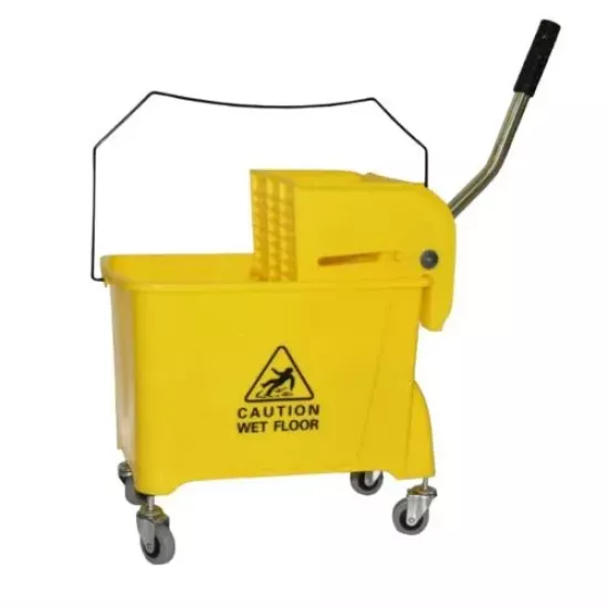 عربية نظافة بلاستيكية صفراء اللون سعة 20 لتر عربية نظافة بلاستيكية صفراء اللون سعة 20 لتر