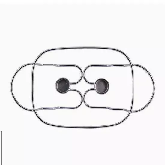 سخان طعام للبوفيه زجاجي 3 لتر زجاج وستانلس ستيل شفاف/فضي