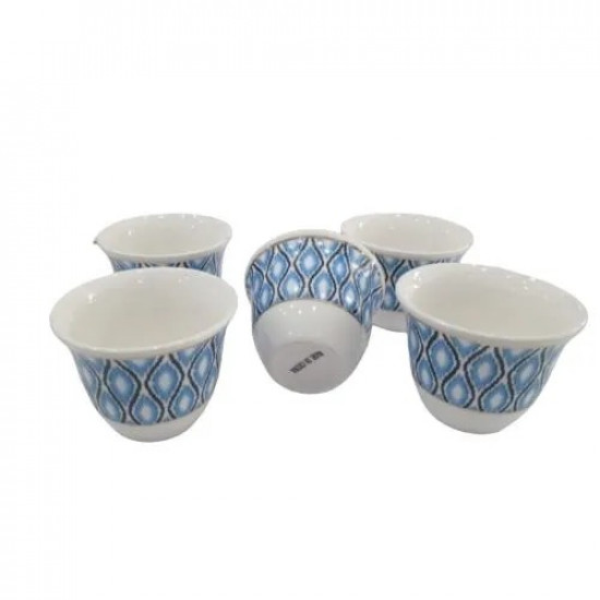 طقم فناجيل قهوة 12 حبة بزخارف زرقاء جميلة طقم فناجيل قهوة 12 حبة بزخارف زرقاء جميلة