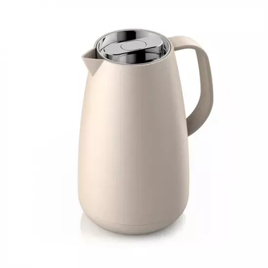 ثلاجة ريفان 1 لتر باللون البيج الداكن وغطاء فضي أنيق ثلاجة ريفان 1 لتر باللون البيج الداكن وغطاء فضي أنيق