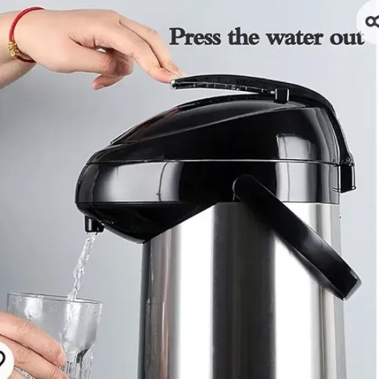 ترمس قهوة و شاي من كريبتون 3.5 لتر ستيل ,فضي اسود ترمس قهوة و شاي من كريبتون 3.5 لتر ستيل ,فضي اسود