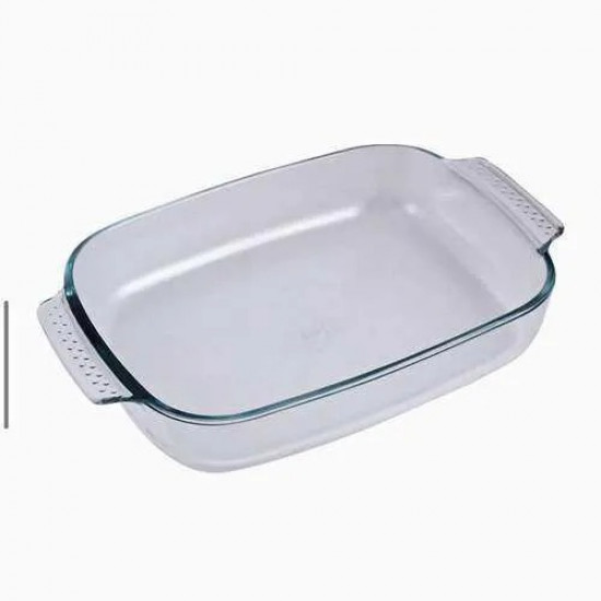 سخان طعام للبوفيه زجاجي 3 لتر زجاج وستانلس ستيل شفاف/فضي