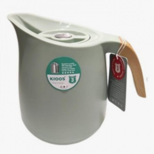 ترمس شاهي وقهوة بمسكة يد خشبيه 1 لتر من KROOS ترمس شاهي وقهوة بمسكة يد خشبيه 1 لتر من KROOS