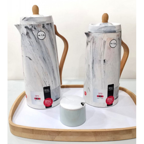 طقم ثلاجات مع حاملة سكر و صينية تقديم من هوست باللون الأبيض طقم ثلاجات مع حاملة سكر و صينية تقديم من هوست باللون الأبيض