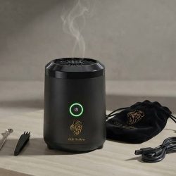 مبخرة الكترونية أنيقة للشعر والمنزل باللون الأسود 