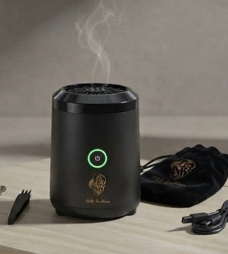 مبخرة الكترونية أنيقة للشعر والمنزل باللون الأسود مبخرة الكترونية أنيقة للشعر والمنزل باللون الأسود