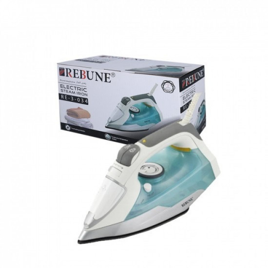 مكواة بخار من ريبون باللون الابيض والازرق RE-3-034 مكواة بخار من ريبون باللون الابيض والازرق RE-3-034