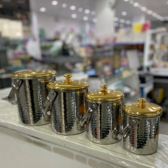 طقم علب بهارات جميلة بأربع مقاسات مختلفة 22-23969