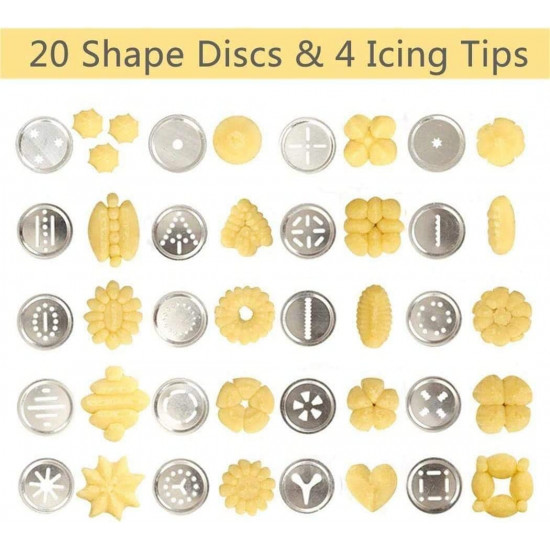 مكبس استيل لصنع المعمول والحلويات بأشكال متنوعة وجميلة ٢٠ قطعة