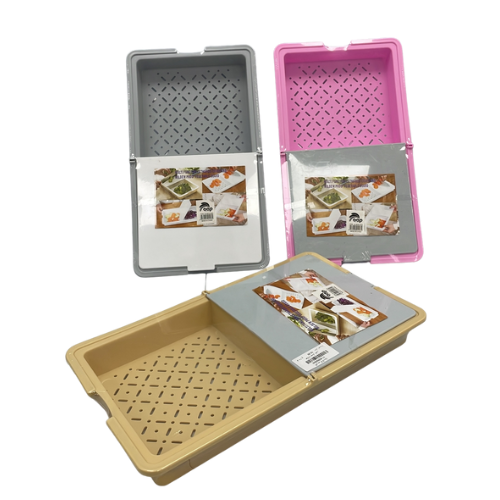 لوح تقطيع مع حوض تصفية وحوض تخزين ثلاثة في واحد