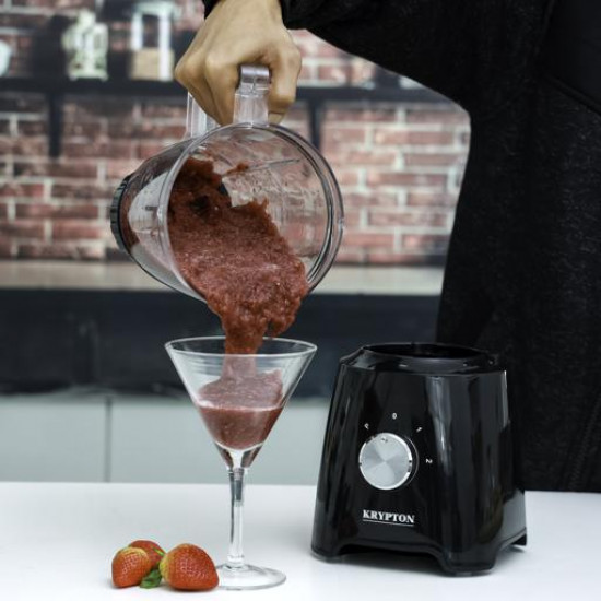 خلاط بلاستيك 3 في 1 من كريبتون ، 1.5 لتر ، أسود Knb6136N خلاط بلاستيك 3 في 1 من كريبتون ، 1.5 لتر ، أسود Knb6136N