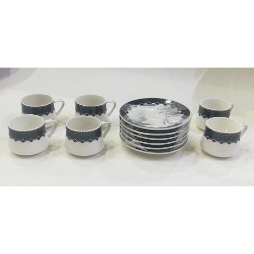 طقم اكواب سته قطع مع صحونها الانيقة برسمة مزخرفة طقم اكواب سته قطع مع صحونها الانيقة برسمة مزخرفة