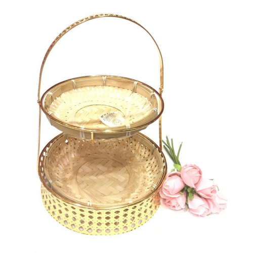 شيالة حلاوة وتوزيعات بطابقين مع مسكه علويه لتسهيل حملها شيالة حلاوة وتوزيعات بطابقين مع مسكه علويه لتسهيل حملها