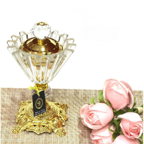 مبخرة كرستال مميزة مزينه باللون الذهبي بغطاء مزين بكرستالة مبخرة كرستال مميزة مزينه باللون الذهبي بغطاء مزين بكرستالة