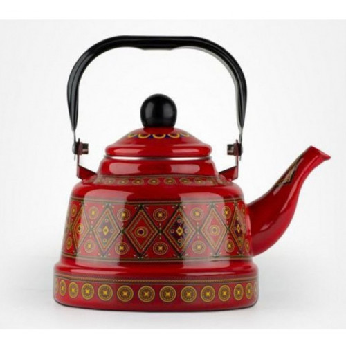 براد شاي عسيري أحمر مزخرف 1.1 لتر براد شاي عسيري أحمر مزخرف 1.1 لتر