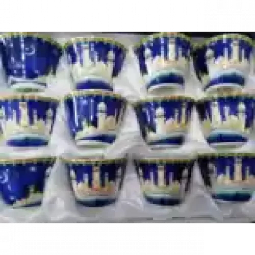 طقم فناجيل قهوة بورسلان فاخرة بشكل رمضاني جميل طقم فناجيل قهوة بورسلان فاخرة بشكل رمضاني جميل