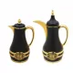 طقم ترامس فاخر باللون الأسود ومسكة ذهبية 1-1لتر 