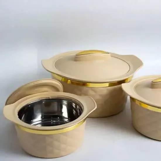 طقم حافظات أنيقة باللون البيج والذهبي 3 احجام مختلفة طقم حافظات أنيقة باللون البيج والذهبي 3 احجام مختلفة