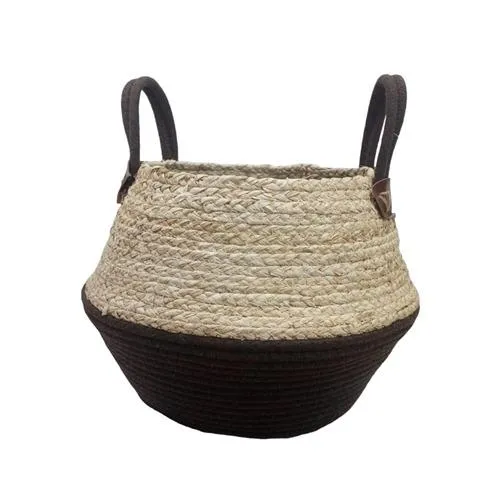 سلة تنظيم و ديكور نسيج بستايل ريفي بلونين بني وبيج حجم كبير سلة تنظيم و ديكور نسيج بستايل ريفي بلونين بني وبيج حجم كبير