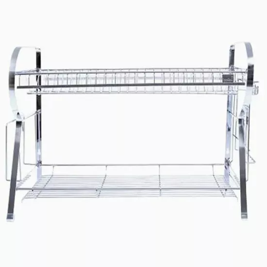 منشر للصحون مكون من رفين قوي وعملي حديد مطلي منشر للصحون مكون من رفين قوي وعملي حديد مطلي