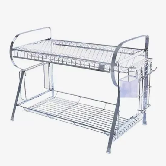 منشر للصحون مكون من رفين قوي وعملي حديد مطلي منشر للصحون مكون من رفين قوي وعملي حديد مطلي