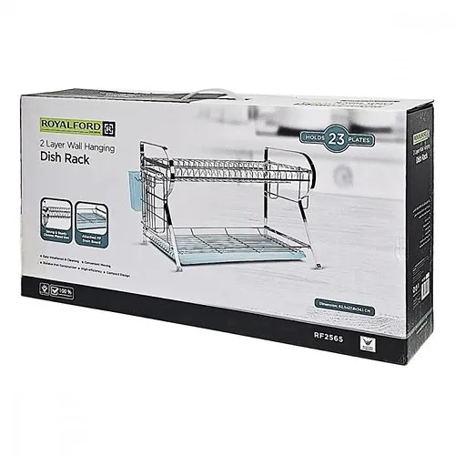 منشر للصحون مكون من رفين قوي وعملي حديد مطلي منشر للصحون مكون من رفين قوي وعملي حديد مطلي