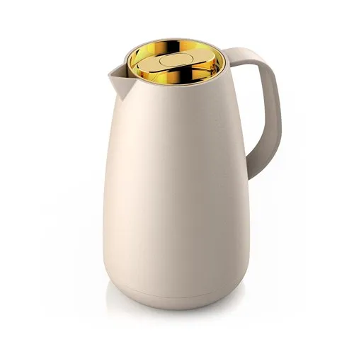 ثلاجة ريفان 1 لتر باللون البيج وغطاء ذهبي بشكل بسيط ومميز ثلاجة ريفان 1 لتر باللون البيج وغطاء ذهبي بشكل بسيط ومميز