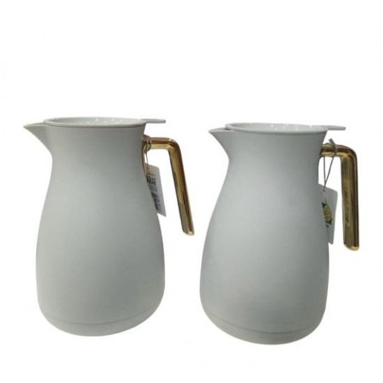 طقم ثلاجات ترف للقهوة والشاي – سعة 1+1 لتر، بيد ذهبية أنيقة طقم ثلاجات ترف للقهوة والشاي – سعة 1+1 لتر، بيد ذهبية أنيقة