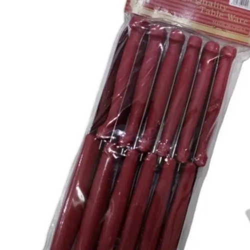 طقم سكاكين فواكه من السيف 12 قطعة لون أحمر طقم سكاكين فواكه من السيف 12 قطعة لون أحمر