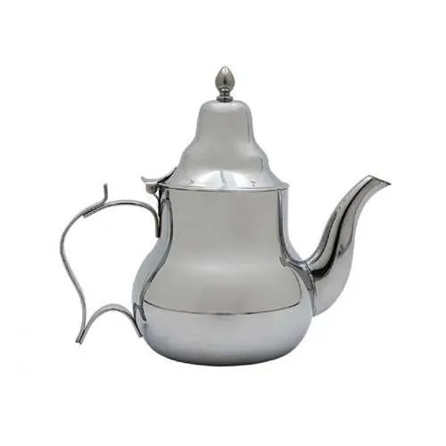 براد شاي مغربي إستيل انيق بسعة 0.8 لتر باللون الفضي براد شاي مغربي إستيل انيق بسعة 0.8 لتر باللون الفضي