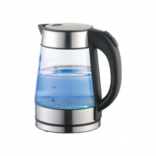 غلاية كهربائية أنيقة وشفافة بسعة 1.7 لتر