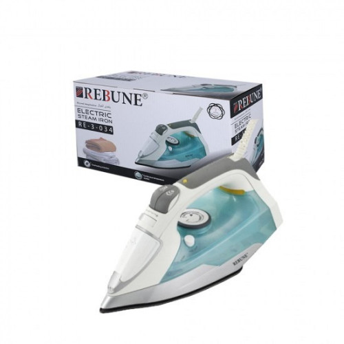 مكواة بخار من ريبون باللون الابيض والازرق RE-3-034 مكواة بخار من ريبون باللون الابيض والازرق RE-3-034