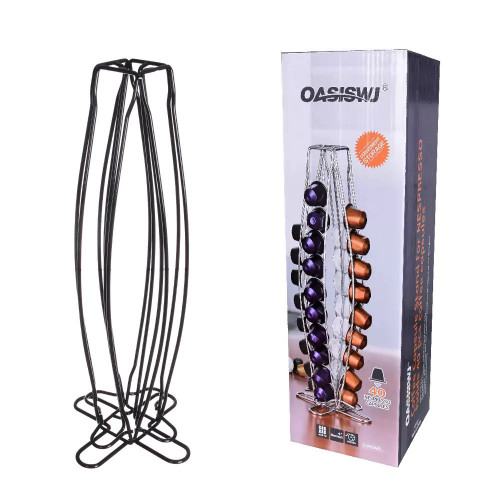 حامل كبسولات قهوة من الكروم يتسع لـ 40 كبسولة حامل كبسولات قهوة من الكروم يتسع لـ 40 كبسولة