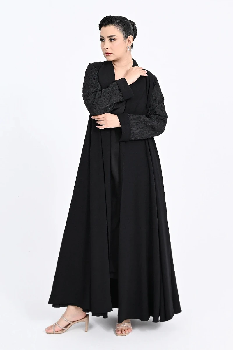 عباية كريب مع جاكار أسود 01020