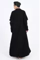 عباية كريب أسود 0109