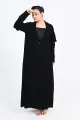 عباية كريب أسود 0109