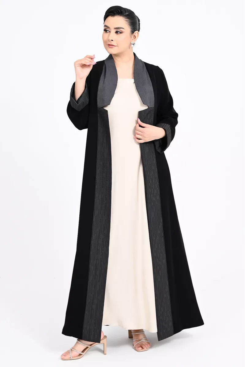 عباية كريب مع جاكار 0104 عباية كريب مع جاكار 0104