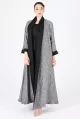 عباية تلبس من الجهتين لينين مع حرير 01023
