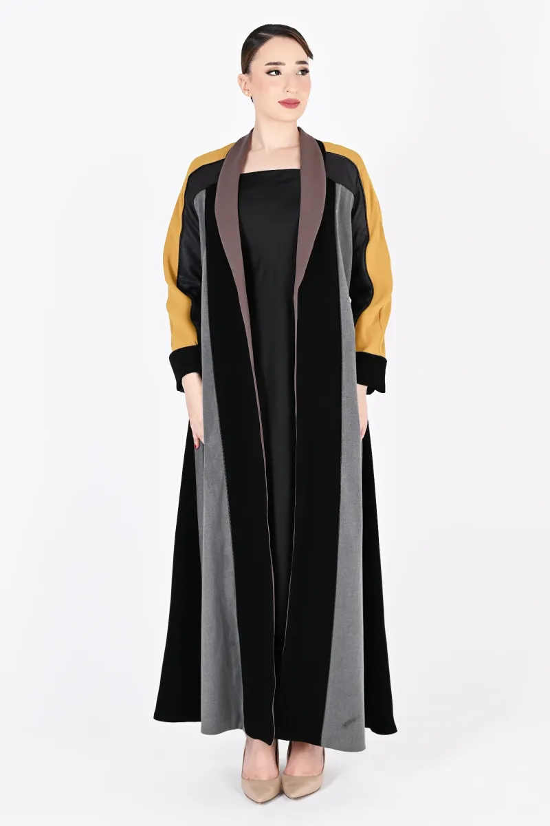Abaya crepe and linen 01025