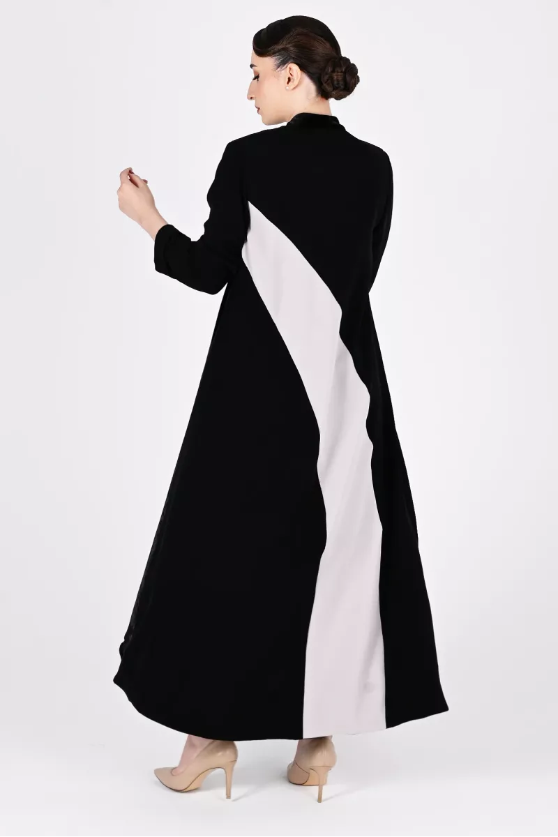 عباية 01042 مزيج من الكريب و المخمل 