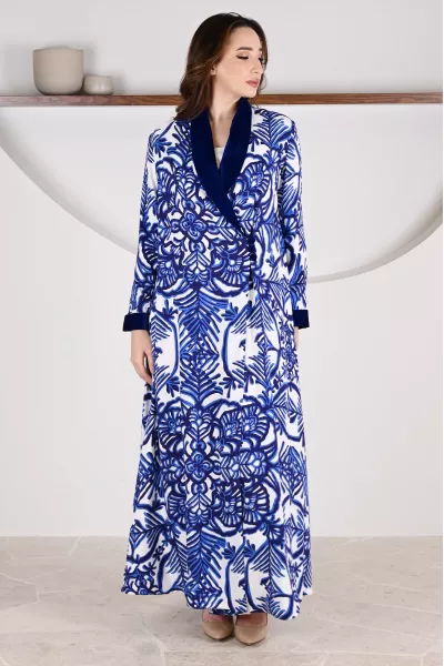 عباية 01063 عباية بليزر من قماش رايون مطبوع